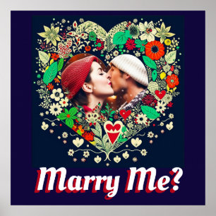 Marry Me Proposal Poster