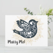 Marry Me proposal Valentijnsdag Feestdagenkaart (Staand voorkant)