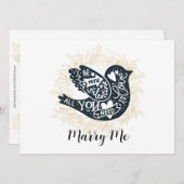 Marry Me Proposal Valentijnsdag Feestdagenkaart (Voorkant / Achterkant)