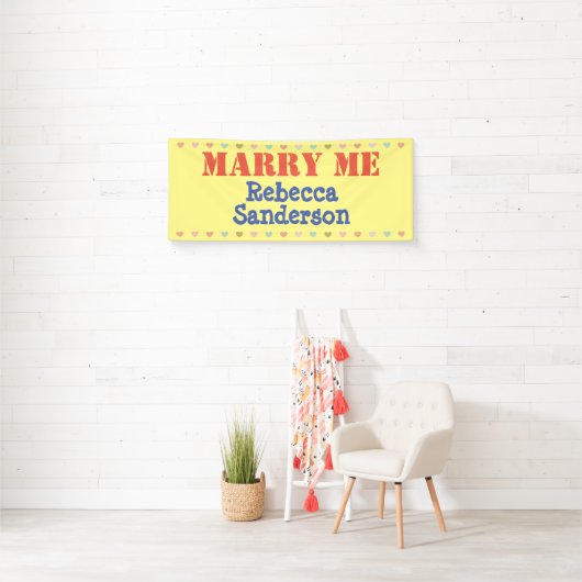 Marry me! spandoek (Insitu)