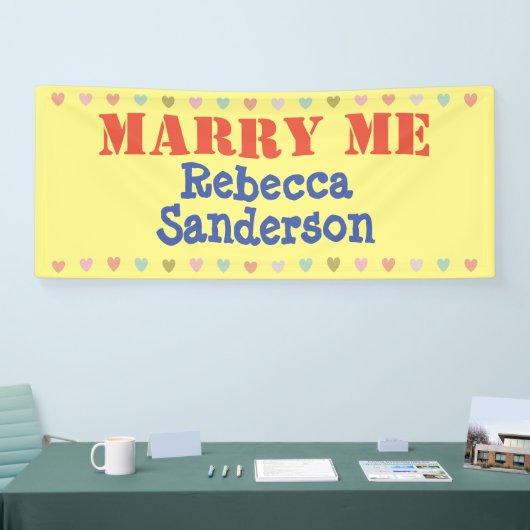 Marry me! spandoek (Beurs)