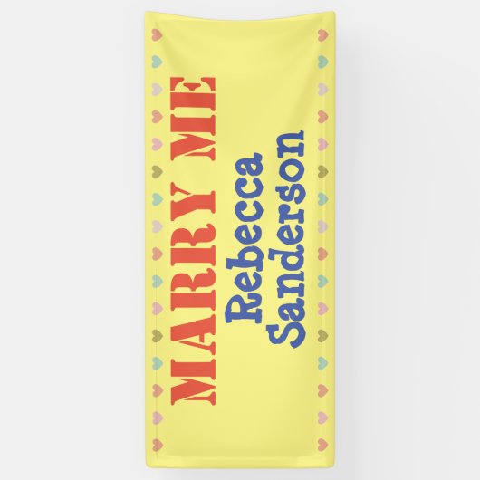 Marry me! spandoek (Verticaal)