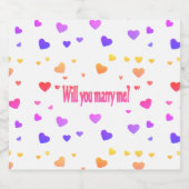 Marry me, sparkling wijnetiket (Enkel label)