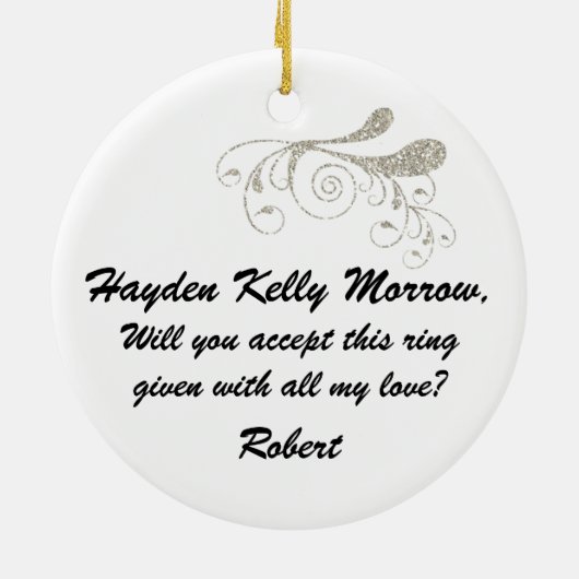 Marry Me - SRF Keramisch Ornament (Achterkant)