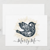 Marry Me Valentijn Feestdagenkaart (Voorkant / Achterkant)