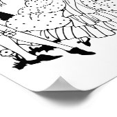 Marry Me Victoriaans Couple Silhouette Art Poster (Hoek)