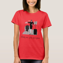MARRY ME, VLIES VOOR VRIJE T-ZWART T-SHIRT