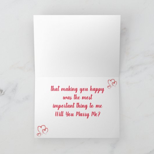 MARRY ME VOOR HET MAKEN VAN JULLIE HAPPY IS ALLEMA KAART (Binnen)