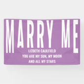 Marry me Voorstel Sun Moon Stars Lavender Banner (Horizontaal)