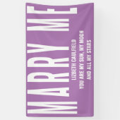 Marry me Voorstel Sun Moon Stars Lavender Banner (Verticaal)