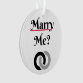 Marry me? Weddenschapsvoorstel LOVE Ornament (voorkant)