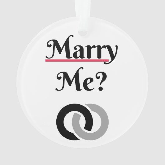 Marry me? Weddenschapsvoorstel LOVE Ornament (achterkant)