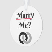 Marry me? Weddenschapsvoorstel LOVE Ornament (voorkant)