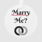 Marry me? Weddenschapsvoorstel LOVE Ornament (voorkant)