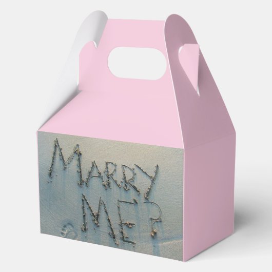 Marry Me? Written in Sand Favor Box Bedankdoosjes (Voorkant)