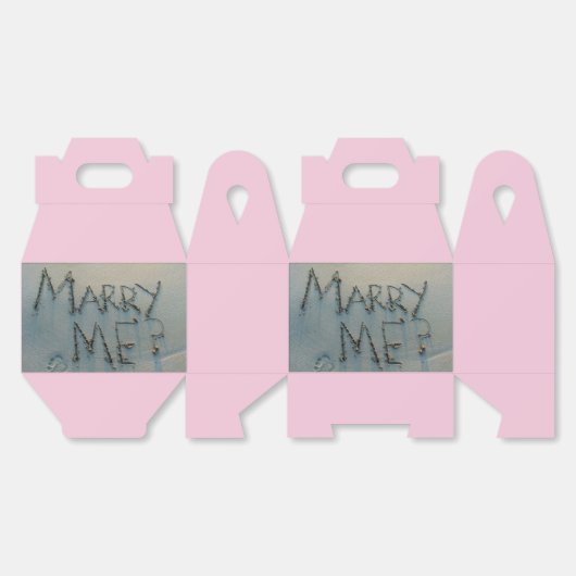 Marry Me? Written in Sand Favor Box Bedankdoosjes (Ongevouwen)