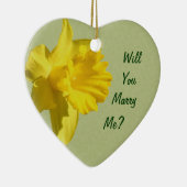 Marry Me Yellow Daffodil Verloving Ornament (Rechts)
