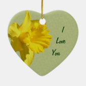 Marry Me Yellow Daffodil Verloving Ornament (Achterkant)