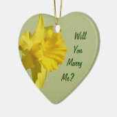 Marry Me Yellow Daffodil Verloving Ornament (Links)