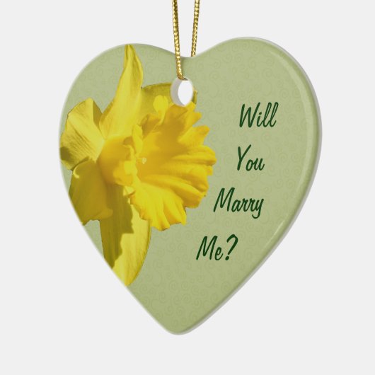 Marry Me Yellow Daffodil Verloving Ornament (Links)
