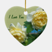 Marry Me Yellow Roses Verloving Ornament (Achterkant)