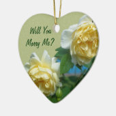 Marry Me Yellow Roses Verloving Ornament (Links)