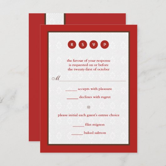 Marry Response Uitnodiging Briefkaart (Voorkant / Achterkant)