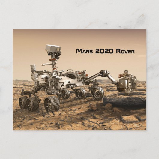 Mars 2020 Rover Briefkaart (Voorkant)