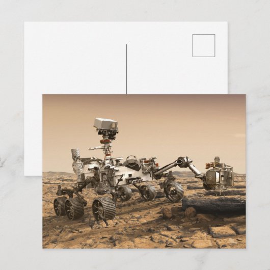 Mars 2020 Rover Briefkaart (Voorkant / Achterkant)