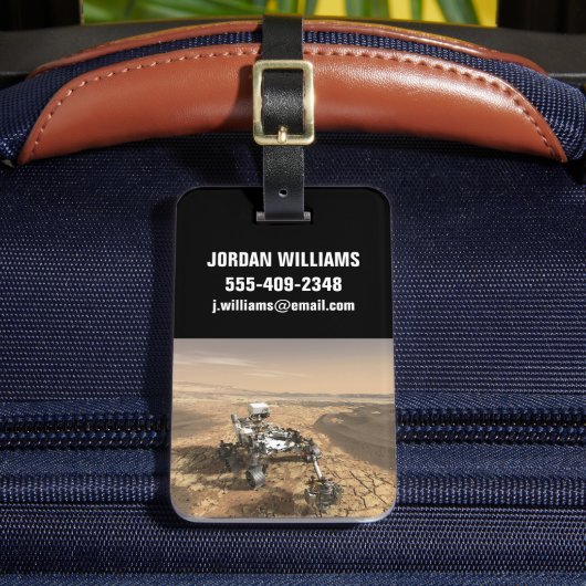 Mars 2020 Rover op het oppervlak van Mars. Bagagelabel (Voorkant Insitu 2)