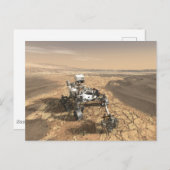 Mars 2020 Rover op het oppervlak van Mars. Briefkaart (Voorkant / Achterkant)