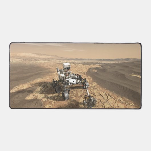 Mars 2020 Rover op het oppervlak van Mars. Bureaumat (Voorkant)