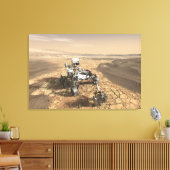 Mars 2020 Rover op het oppervlak van Mars. Canvas Afdruk (Insitu (Woonkamer))