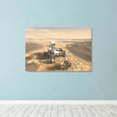 Mars 2020 Rover op het oppervlak van Mars. Canvas Afdruk (Insitu (Houten vloer))
