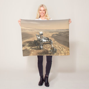 Mars 2020 Rover op het oppervlak van Mars. Fleece Deken