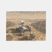 Mars 2020 Rover op het oppervlak van Mars. Fleece Deken (Voorkant (Horizontaal))