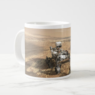 Mars 2020 Rover op het oppervlak van Mars. Grote Koffiekop