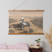 Mars 2020 Rover op het oppervlak van Mars. Hangend Wandkleed (Slaapkamer)