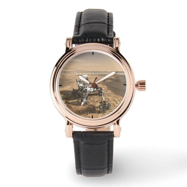 Mars 2020 Rover op het oppervlak van Mars. Horloge (Voorkant)