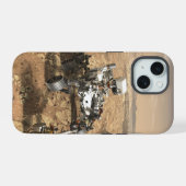 Mars 2020 Rover op het oppervlak van Mars. iPhone 15 Case (Achterkant horizontaal)