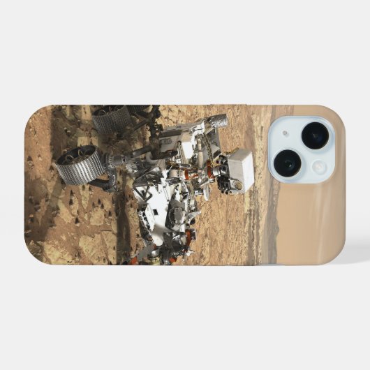 Mars 2020 Rover op het oppervlak van Mars. iPhone 15 Case (Achterkant horizontaal)