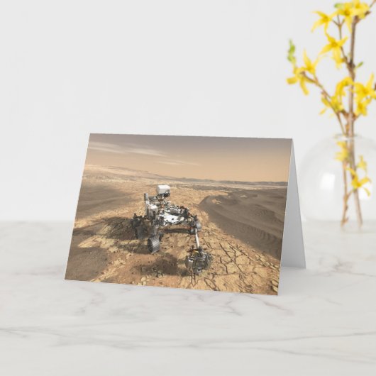 Mars 2020 Rover op het oppervlak van Mars. Kaart (Gele Bloem)