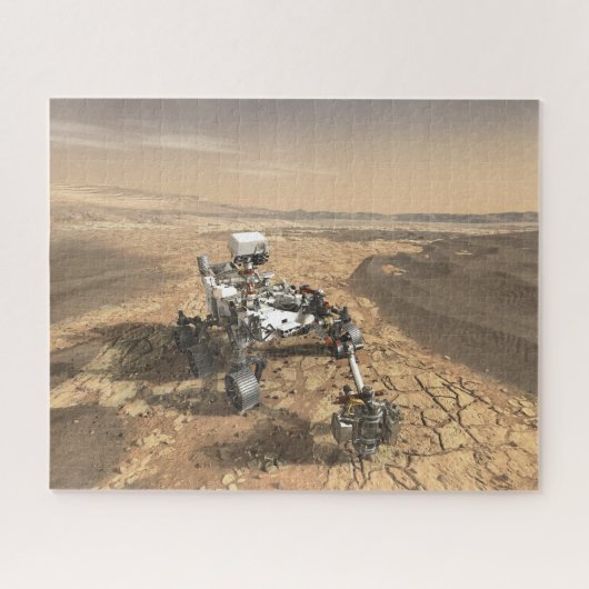 Mars 2020 Rover op het oppervlak van Mars. Legpuzzel (Horizontaal)