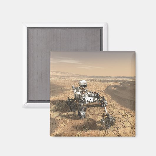 Mars 2020 Rover op het oppervlak van Mars. Magneet (Voorkant / Achterkant)