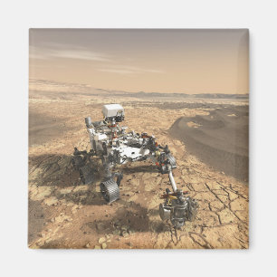 Mars 2020 Rover op het oppervlak van Mars. Magneet