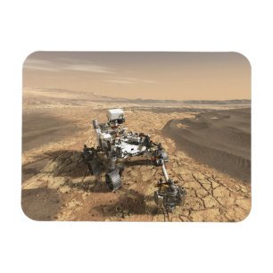 Mars 2020 Rover op het oppervlak van Mars. Magneet