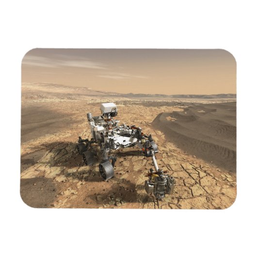 Mars 2020 Rover op het oppervlak van Mars. Magneet (Horizontaal)