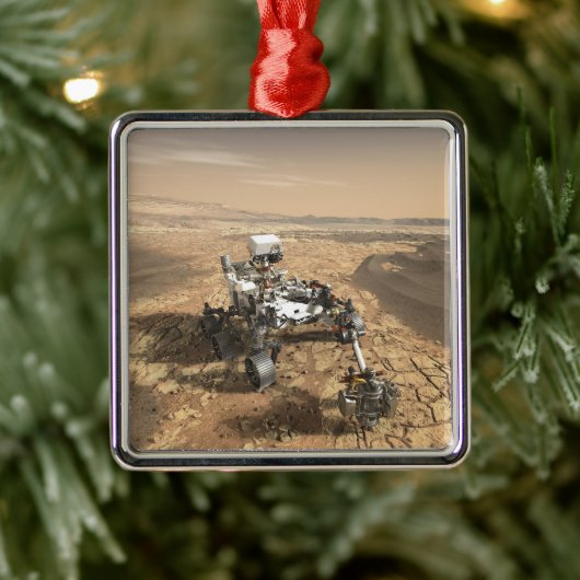 Mars 2020 Rover op het oppervlak van Mars. Metalen Ornament (Boom)
