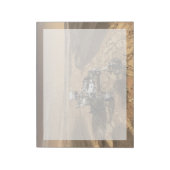 Mars 2020 Rover op het oppervlak van Mars. Notitieblok (Linkerzijde)