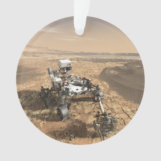 Mars 2020 Rover op het oppervlak van Mars. Ornament (voorkant)